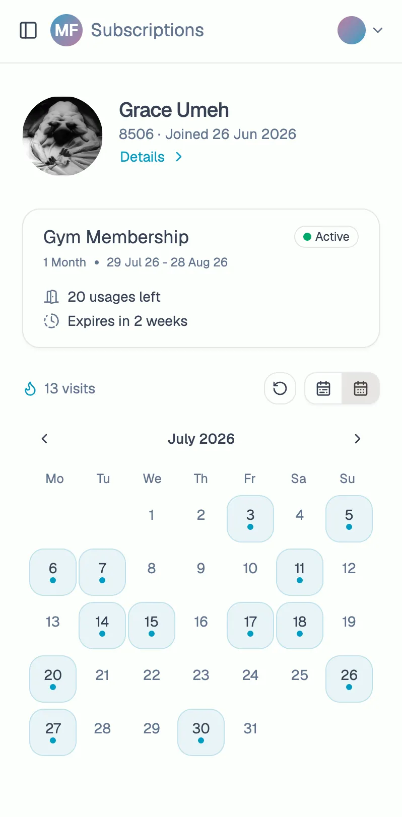 Member home