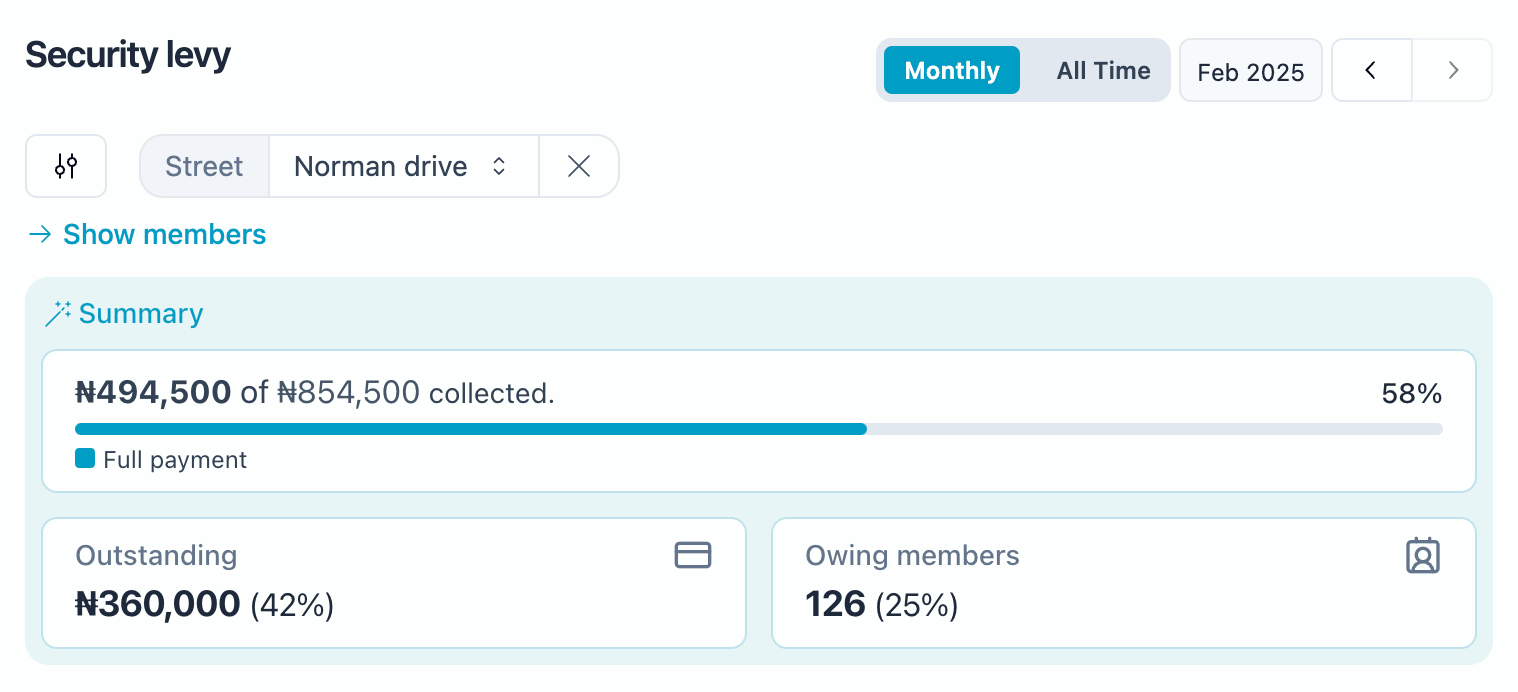 Gili app membership dashboard